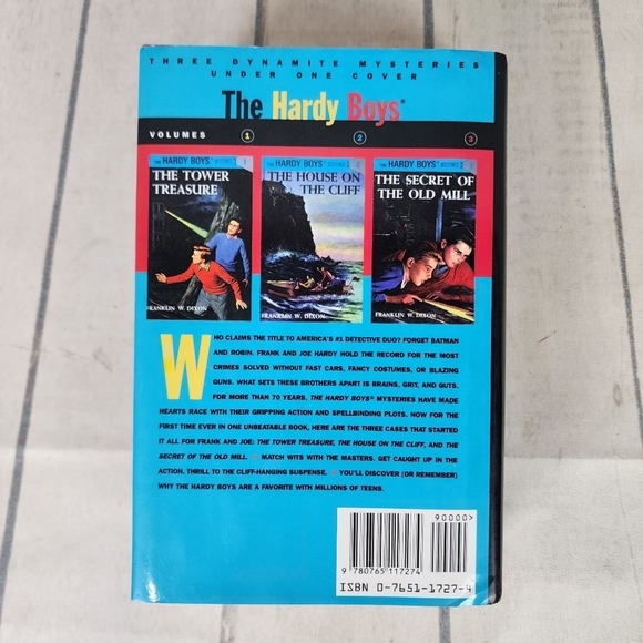 Vintage 90s Hardy Boys 3 Volumes in 1  Hardcover Book Mystery Stories - Picture 5 of 14